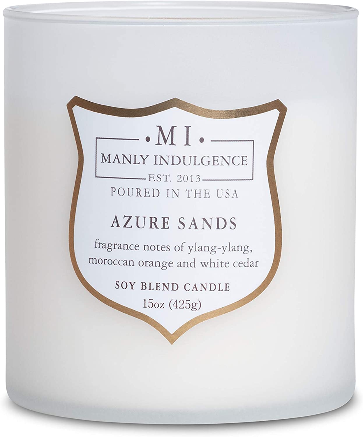 Manly Indulgence Sea Salt & Ginger Scented Jar Candle, 15 Oz, White