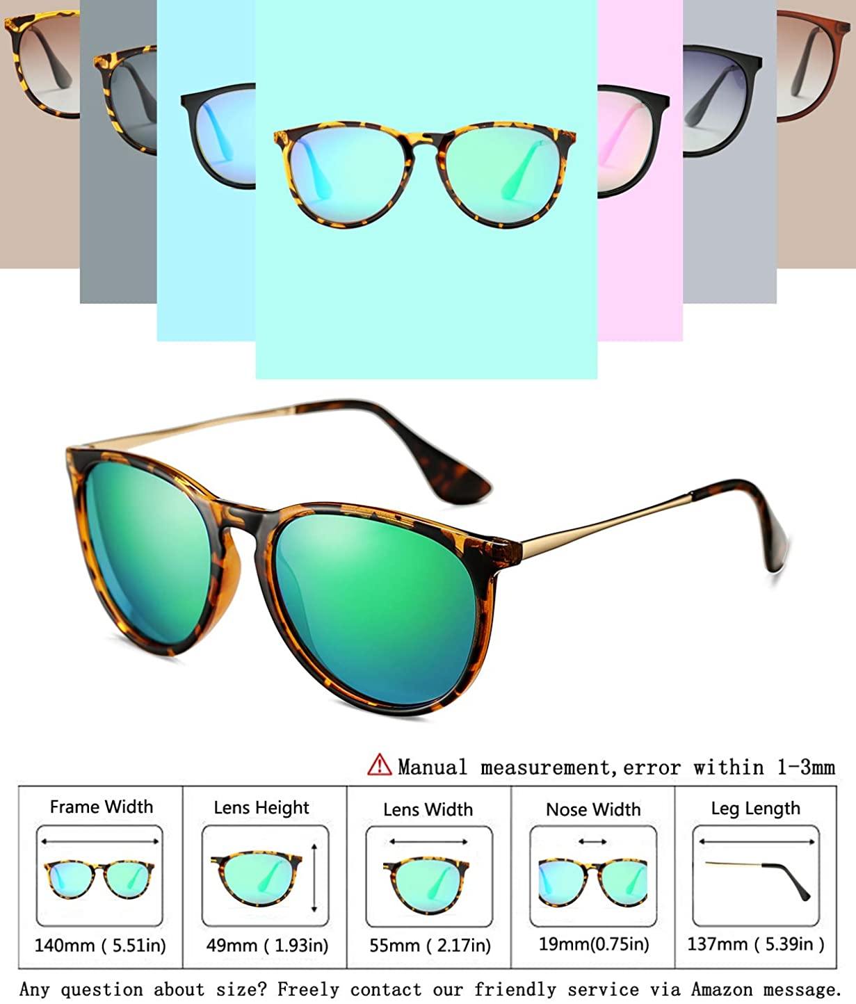 SUNGVG Polarized Sunglasses for Women Classic Round Retro Sun Glasses - JOY2ESpree