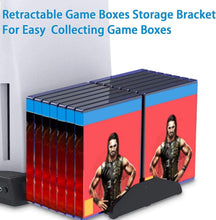 
                        
                          Load image into Gallery viewer, PS5 Console Cooling Fan, Arespark Playstation5 Vertical Edition Console Cooling Stand with Dualsense Controller Charge Station &amp; Game Slots - JOY2ESpree
                        
                      