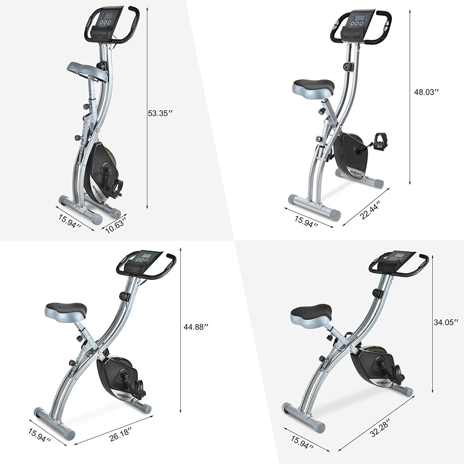 Wonder Maxi Folding Exercise Bike Magnetic, Upright Stationary Recumbent Exercise Bike - JOY2ESpree