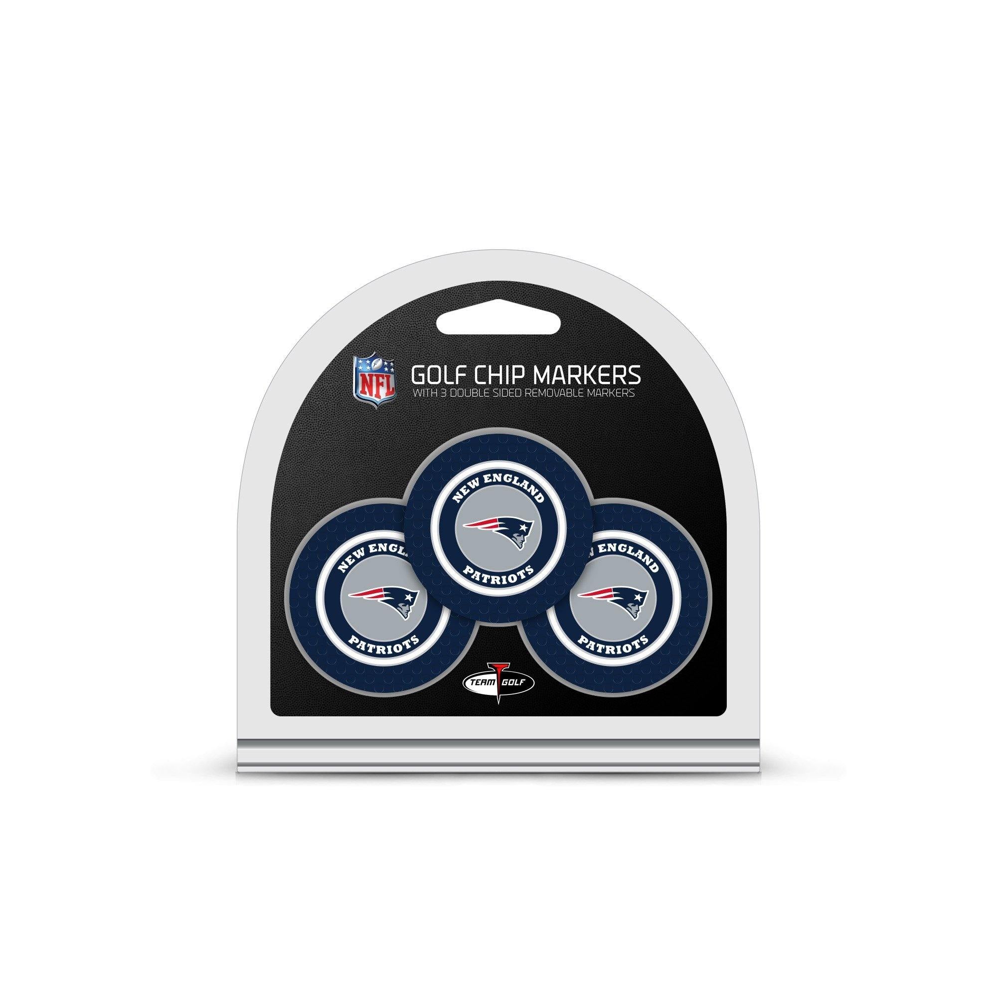 Team Golf NFL Golf Chip Ball Markers (3 Count), Poker Chip Size with Pop Out Smaller Double-Sided Enamel Markers - JOY2ESpree