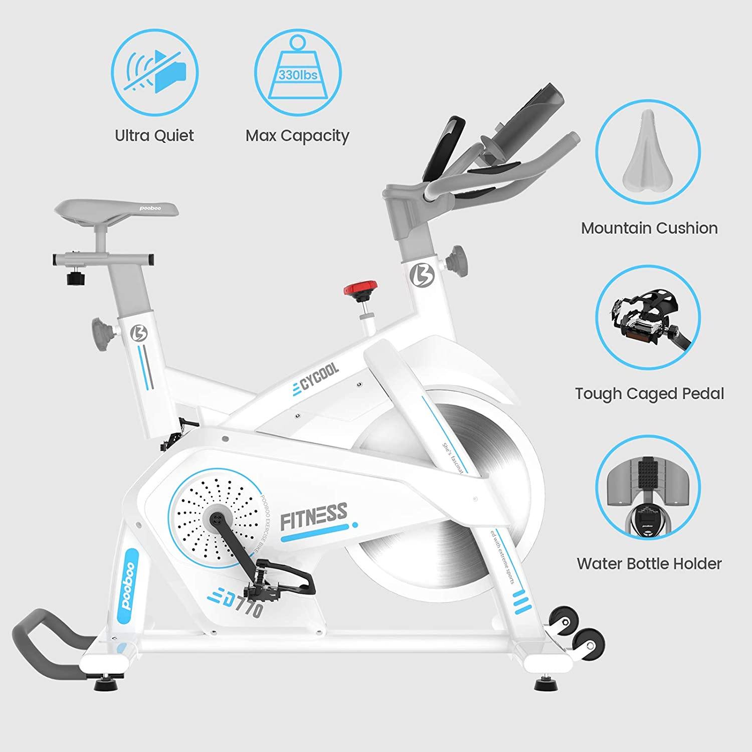 Afully Indoor Cycling Bike, Exercise Bikes Magnetic Resistance Stationary Bike - JOY2ESpree