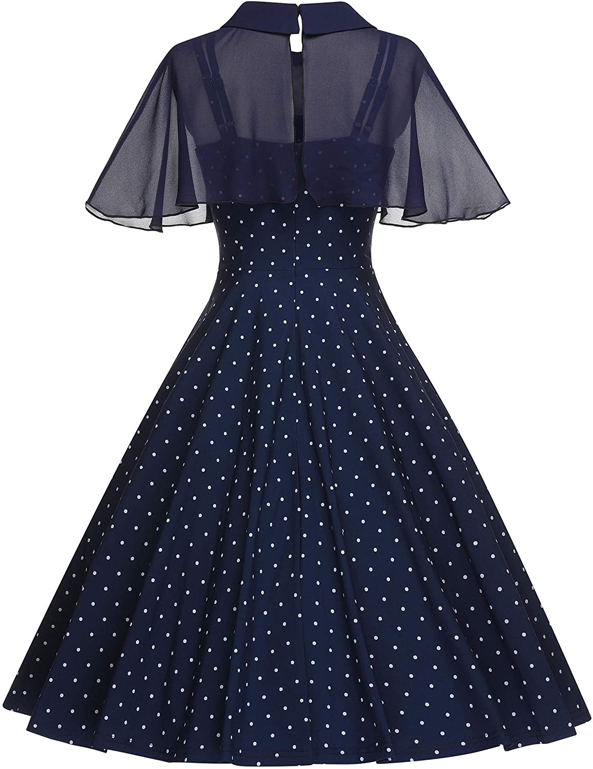 GownTown Women's 1950s Cloak Two-Piece Cocktail Dress