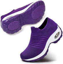 
                        
                          Load image into Gallery viewer, STQ Slip On Breathe Mesh Walking Shoes Women Fashion Sneakers Comfort Wedge Platform Loafers
                        
                      