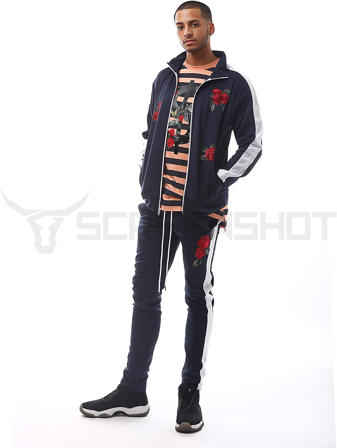 Screenshotbrand Mens Hip Hop Premium Slim Fit Track Pants