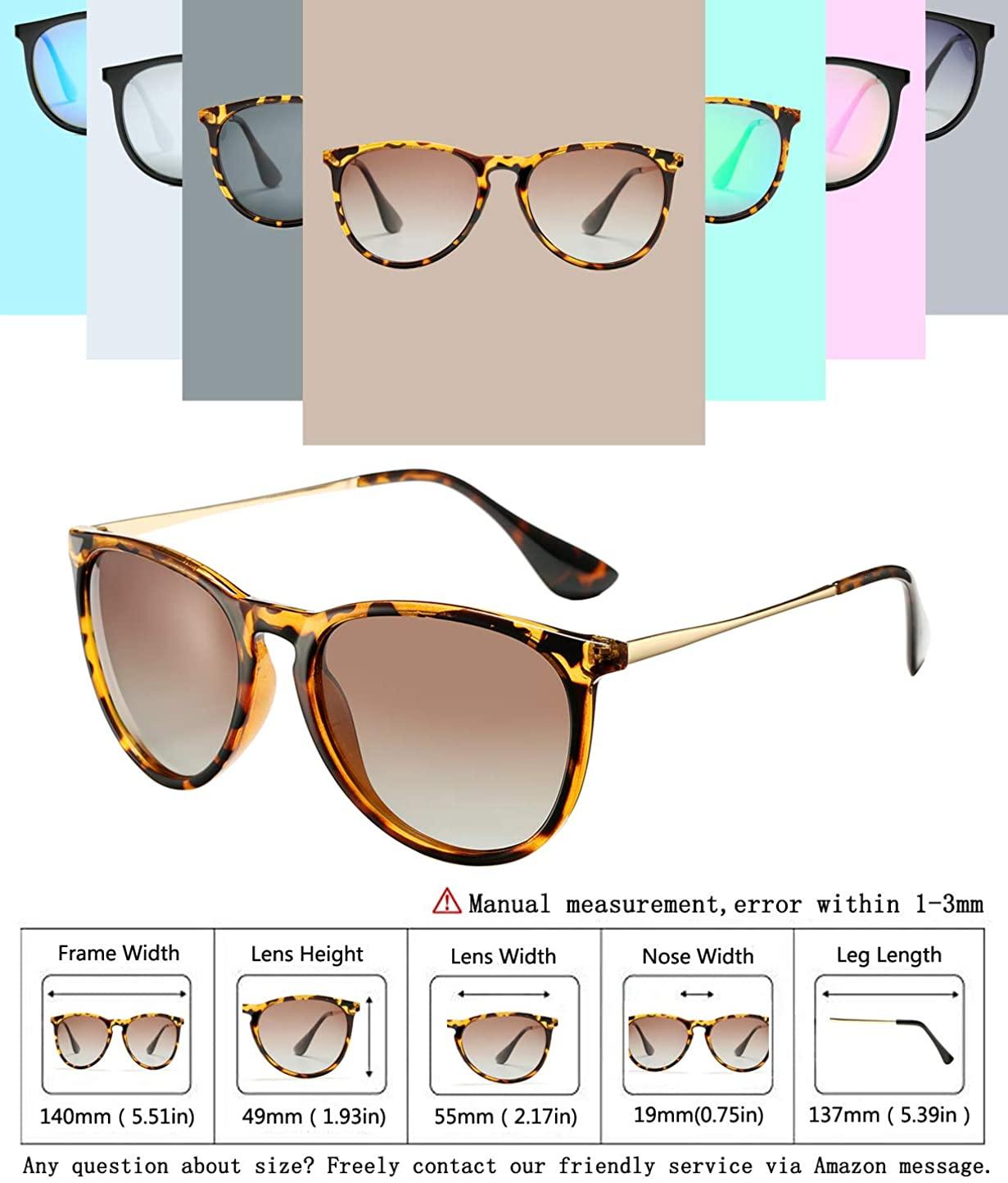 SUNGVG Polarized Sunglasses for Women Classic Round Retro Sun Glasses - JOY2ESpree