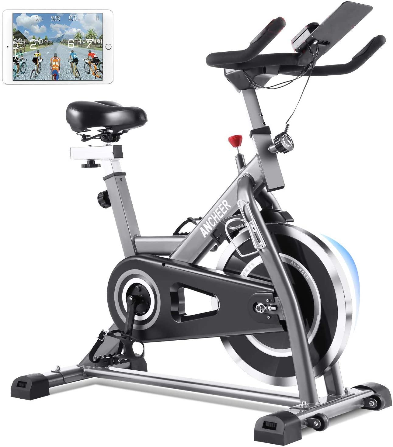 ANCHEER Indoor Cycling Bike, Stationary Exercise Bike with Heart Rate Monitor - JOY2ESpree