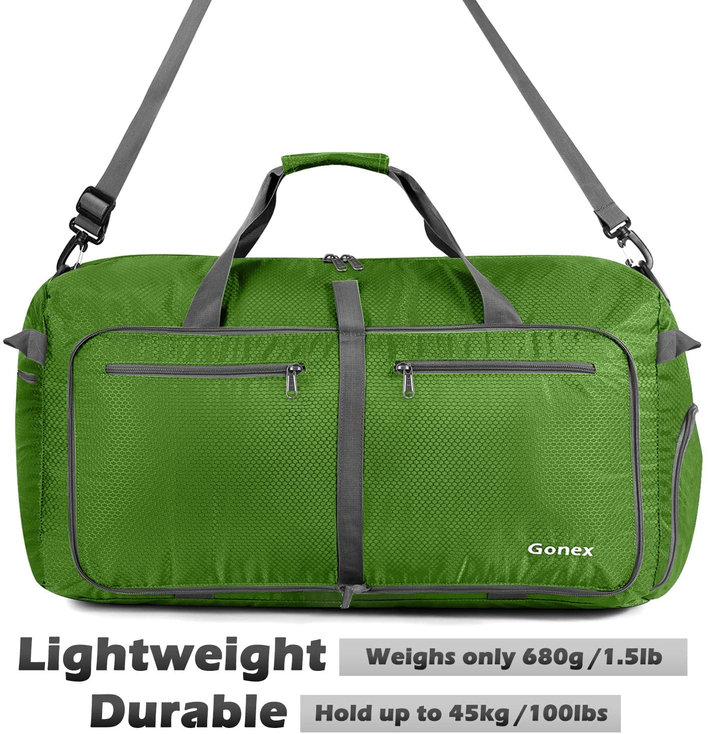 Gonex 150L Travel Duffel Bag Foldable Extra Large Duffle Bag XL Heavy Duty for Men Women for Luggage Shopping Gray