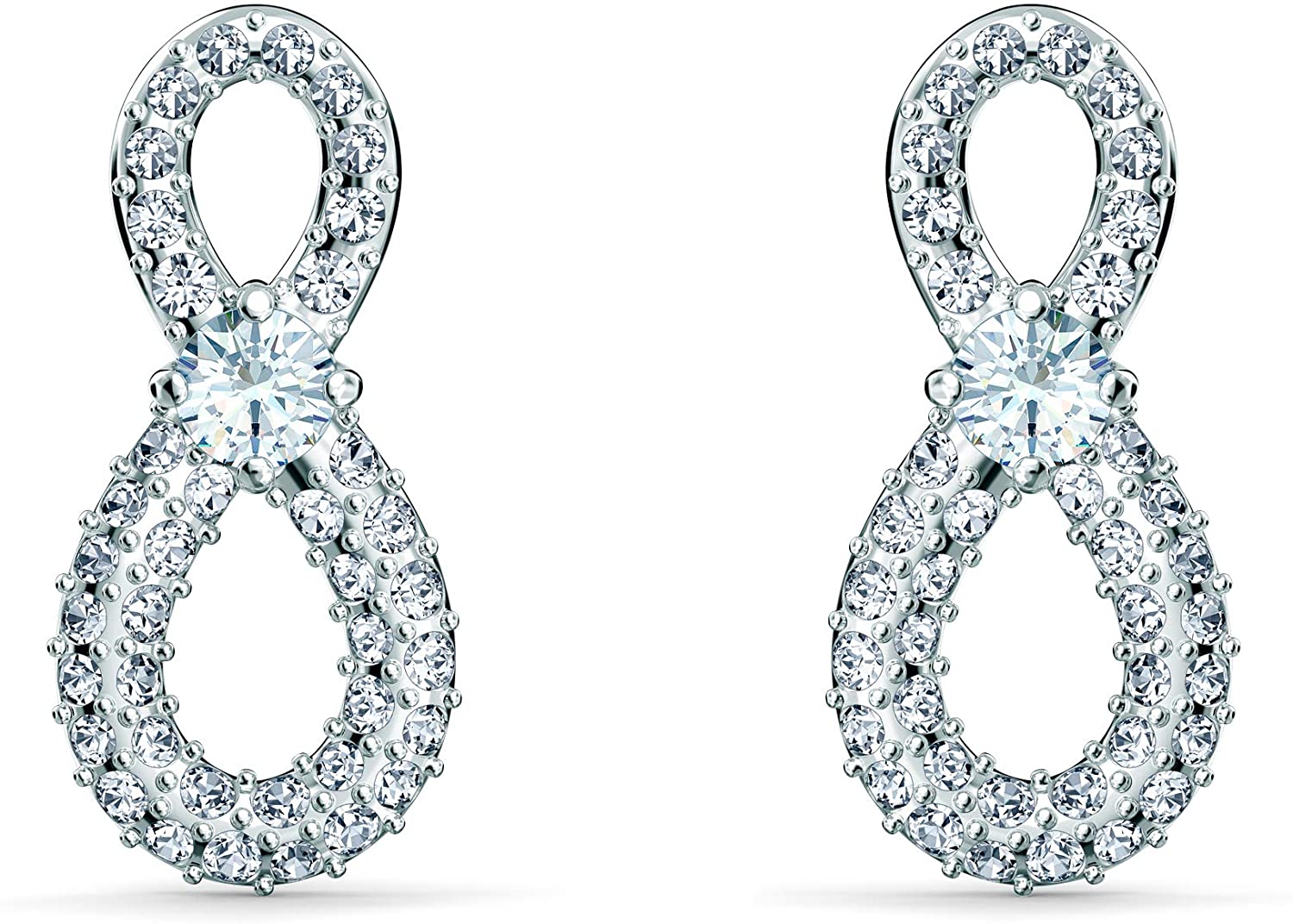 SWAROVSKI Women's Infinity Jewelry Collection, Rhodium Finish, Clear Crystals - JOY2ESpree