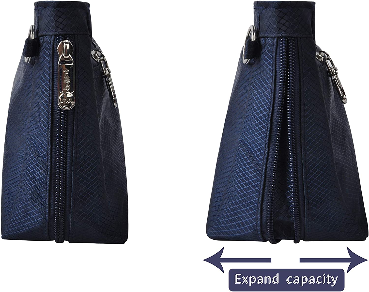 Vercord Expandable Nylon Handbag Purse Organizer Insert Liner Shaper Bag