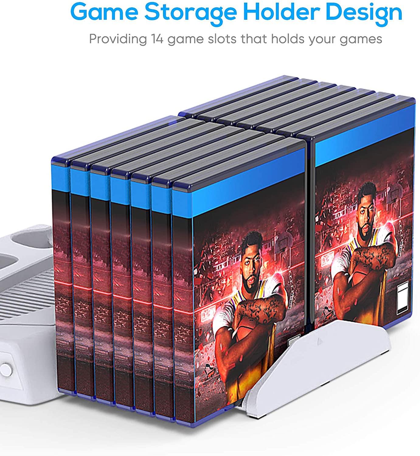 Vertical Charging Stand for PS5 Controllers with Cooling Fan - JOY2ESpree