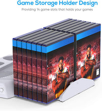 
                        
                          Load image into Gallery viewer, Vertical Charging Stand for PS5 Controllers with Cooling Fan - JOY2ESpree
                        
                      