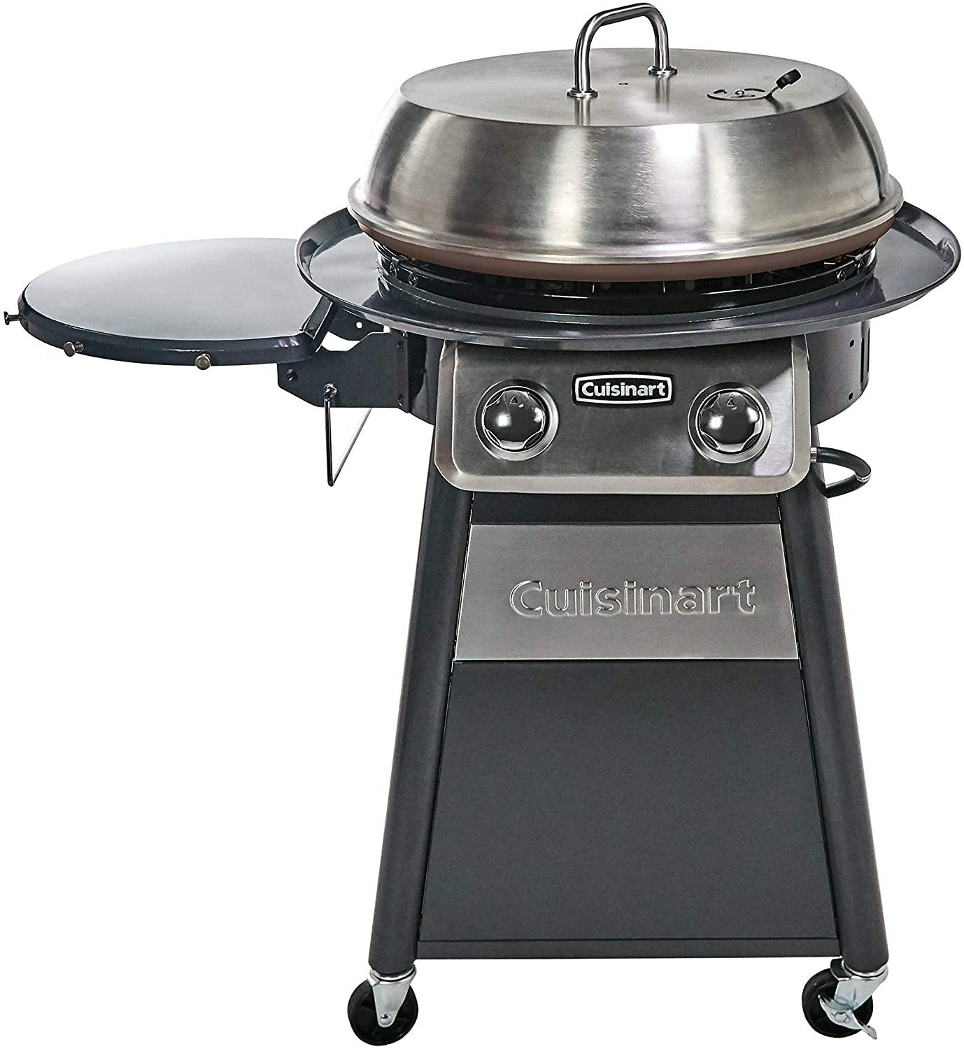 Cuisinart CGG-888 Grill Stainless Steel Lid 22-Inch Round Outdoor Flat Top Gas, 360° Griddle Cooking Center - JOY2ESpree