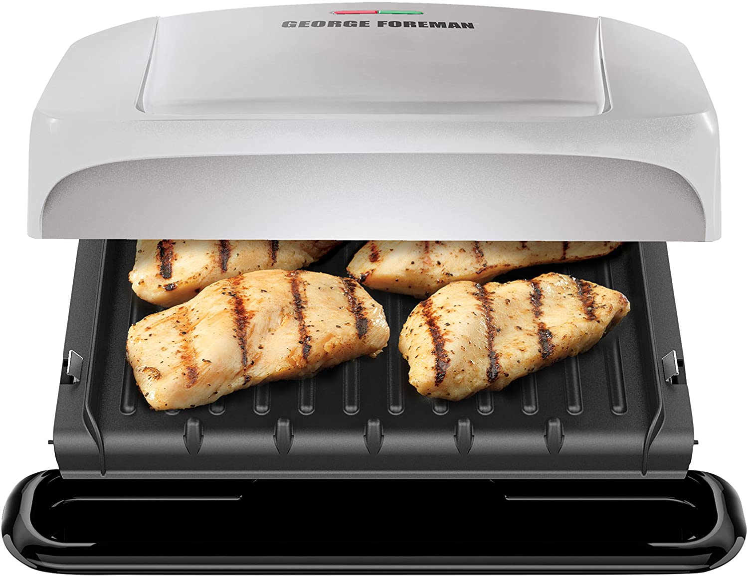 George Foreman 4-Serving Removable Plate Grill and Panini Press, Black, GRP360B - JOY2ESpree