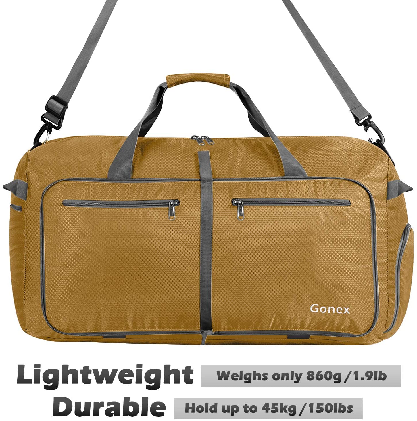 Gonex 150L Travel Duffel Bag Foldable Extra Large Duffle Bag XL Heavy Duty for Men Women for Luggage Shopping Gray