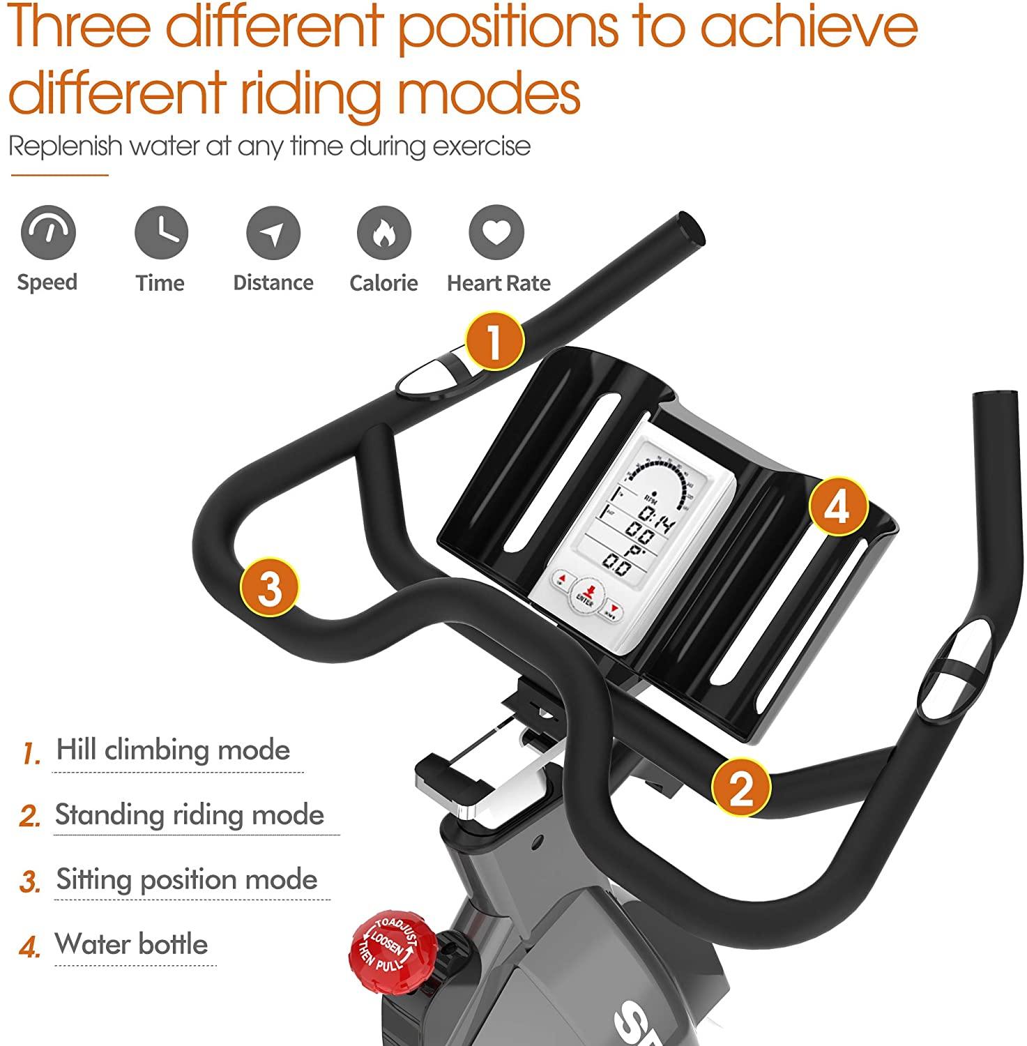 pooboo Indoor Exercise Bike Commercial Stationary Bike Belt Drive Indoor Cycling Bike - JOY2ESpree