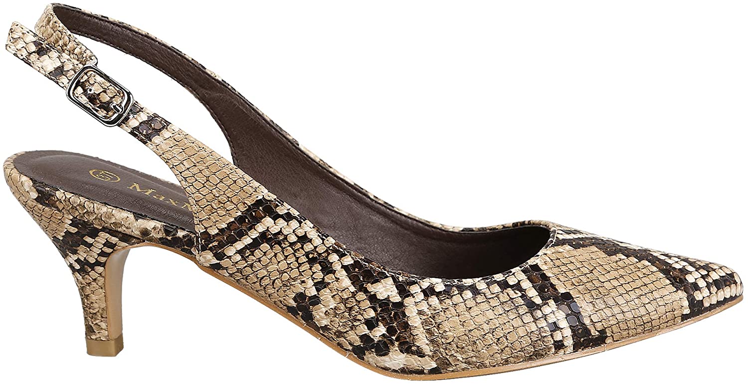 Greatonu Womens Slingback Dress Pump