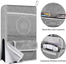 
                        
                          Load image into Gallery viewer, Esimen Sleeve Protective Case Dust Cover for PS5 Console /Playstation 5 Digital Edition ,PS5 Controller Cover Compatible with 12 Game Disc Pockets - JOY2ESpree
                        
                      