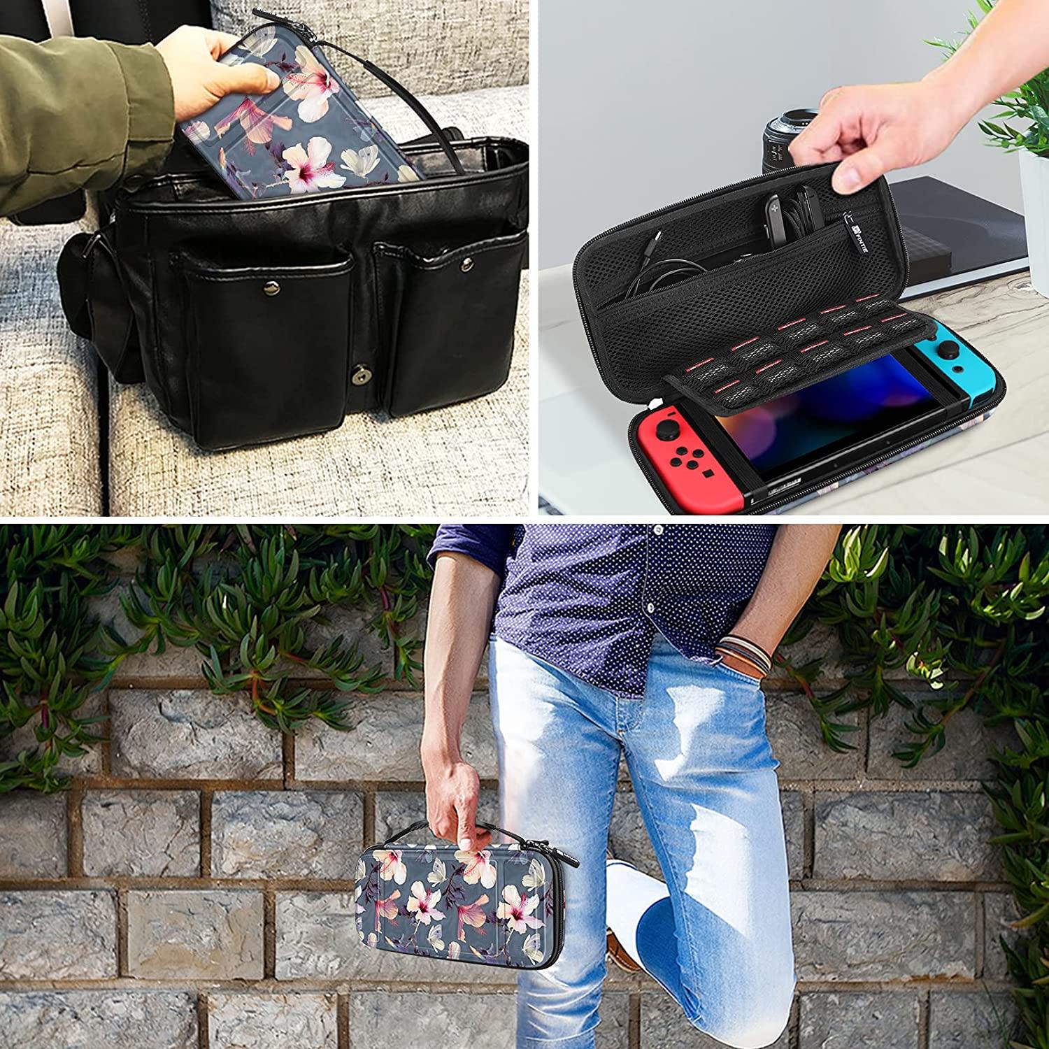 Fintie Carry Case for Nintendo Switch - [Shockproof] Hard Shell Protective Cover Travel Bag w/10 Game Card Slots - JOY2ESpree