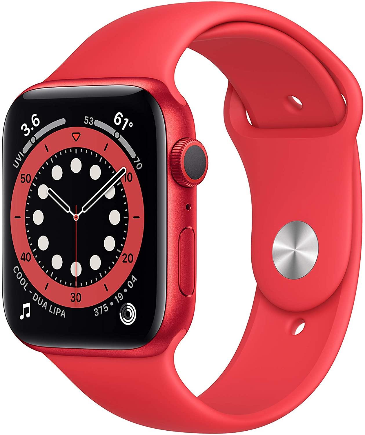 Apple Watch Series 6 (GPS, 44mm) - Space Gray Aluminum Case with Black Sport Band (Renewed) - JOY2ESpree
