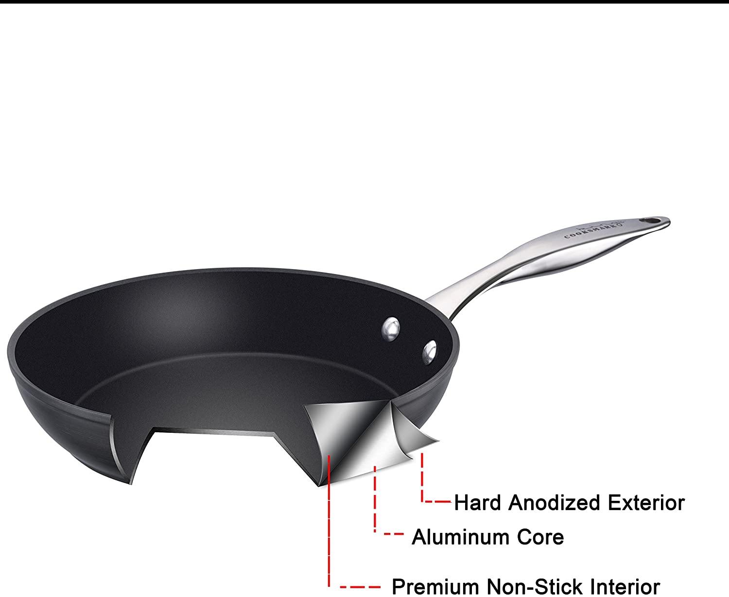 cooper pan Hard Anodized Nonstick Induction Cookware Set,13-Piece Aluminum Pots and Pans Set with Lids, Dishwasher Safe Oven Safe, Black - JOY2ESpree