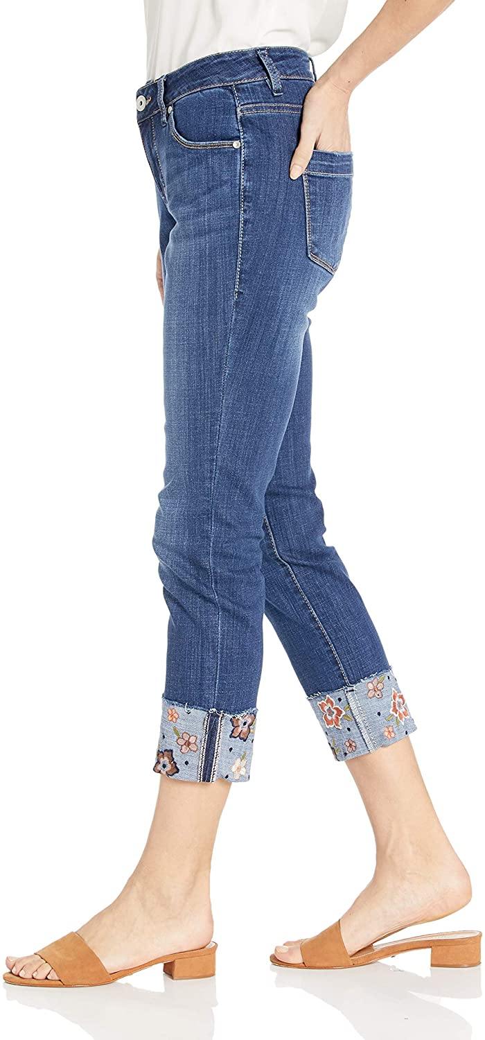 Jag Jeans Women's Carter Girlfriend Jean with Embroidered Cuff