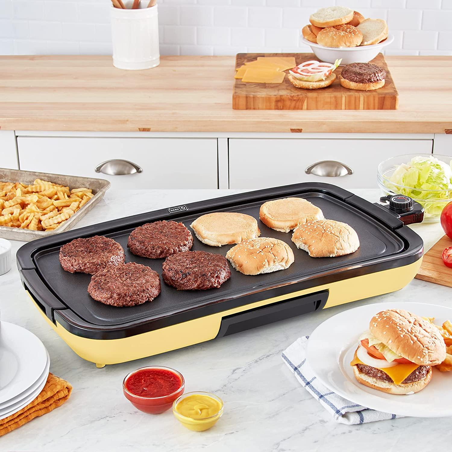 DASH DEG200GBRD01 Everyday Nonstick Electric Griddle for Pancakes, Burgers, Quesadillas, Eggs & other on the go Breakfast - JOY2ESpree