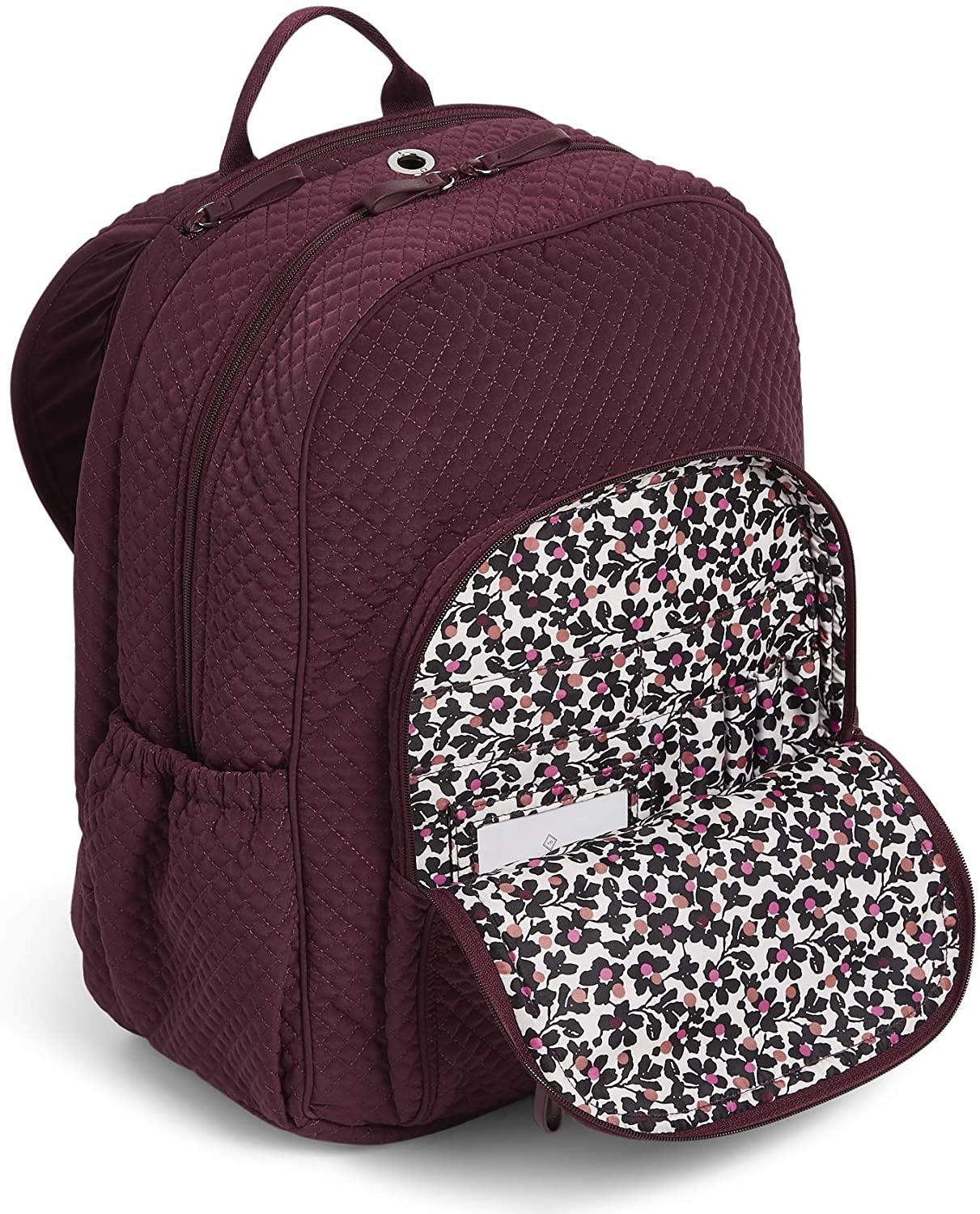 Vera Bradley Women's Microfiber Campus Backpack, Classic Navy, One Size