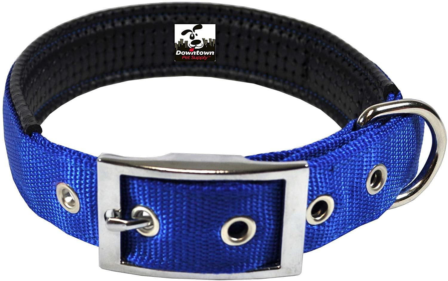 Downtown Pet Supply Deluxe Adjustable Thick Dog Collar, (Purple, XLarge)