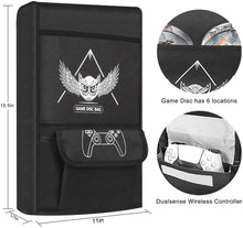 
                        
                          Load image into Gallery viewer, Esimen Sleeve Protective Case Dust Cover for PS5 Console /Playstation 5 Digital Edition ,PS5 Controller Cover Compatible with 12 Game Disc Pockets - JOY2ESpree
                        
                      