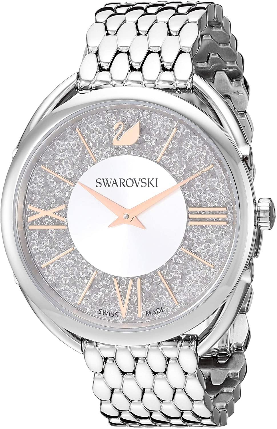 Swarovski Crystalline Glam Watch with Metal Bracelet - JOY2ESpree