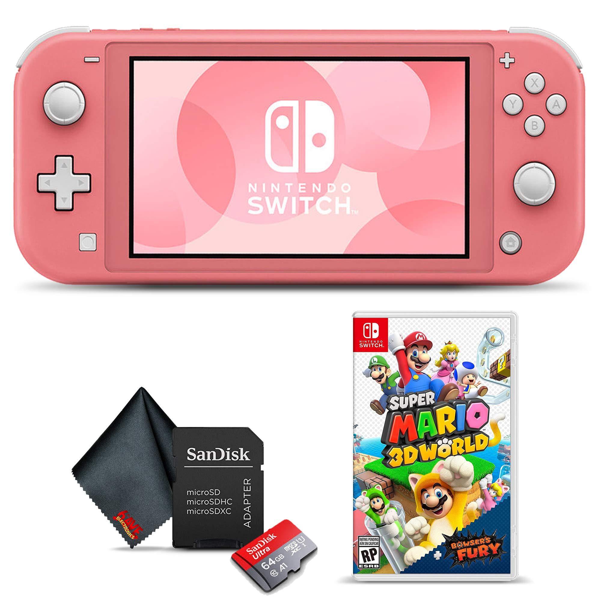 Nintendo Switch Lite Coral (HDHSPAZAA) Gaming Console Bundle - JOY2ESpree