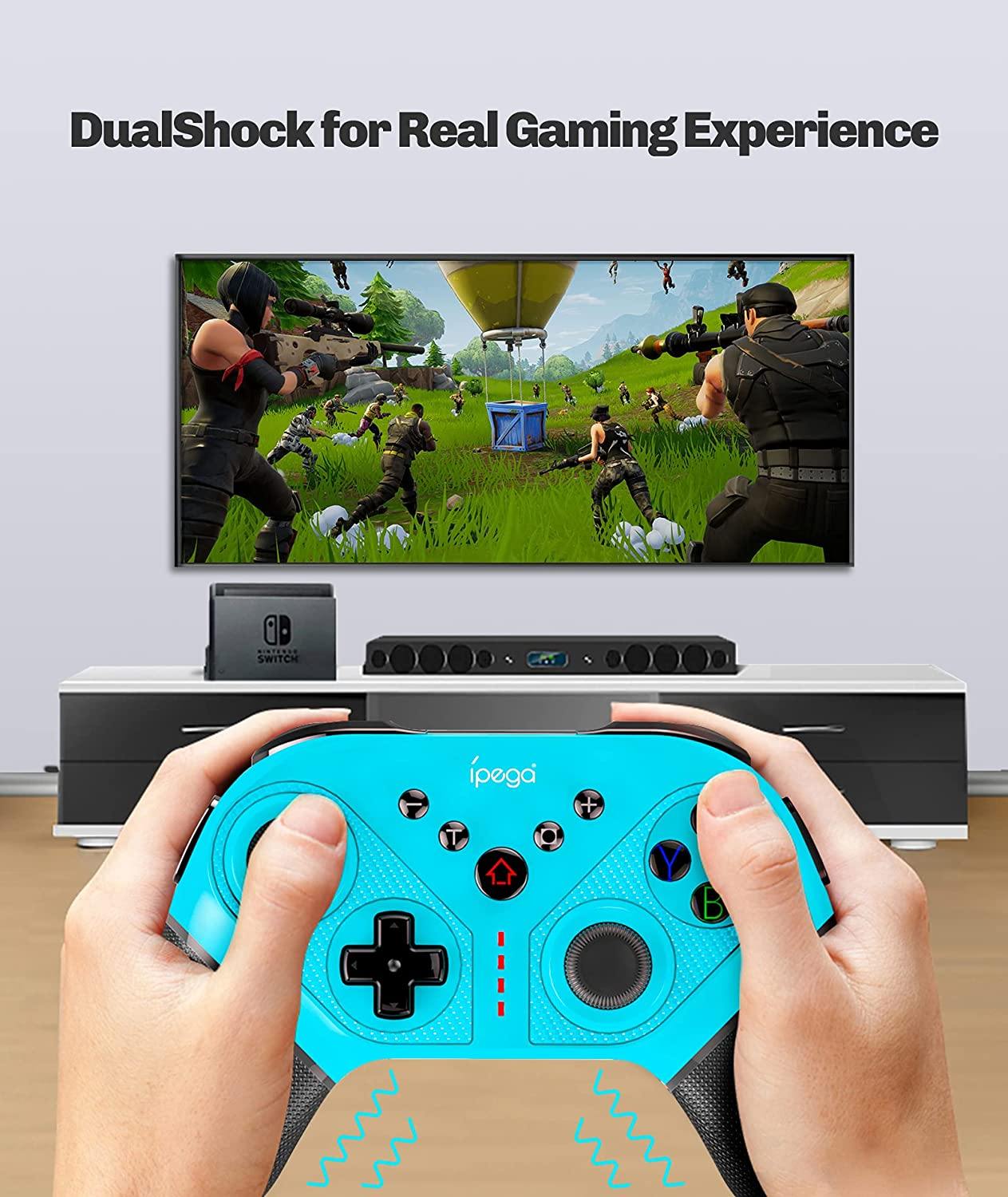 Wireless Controller for Nintendo Switch PS3 PC Android, ipega SW038 Ninja Run Pro Controllers Support 6 Gyro Axis Turbo Programmable - JOY2ESpree