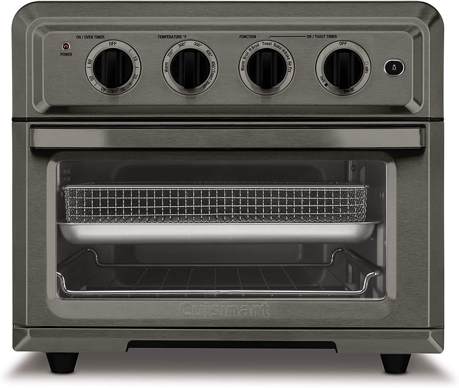 Cuisinart TOA-60BKS Convection Toaster Oven Airfryer, Black SS - JOY2ESpree