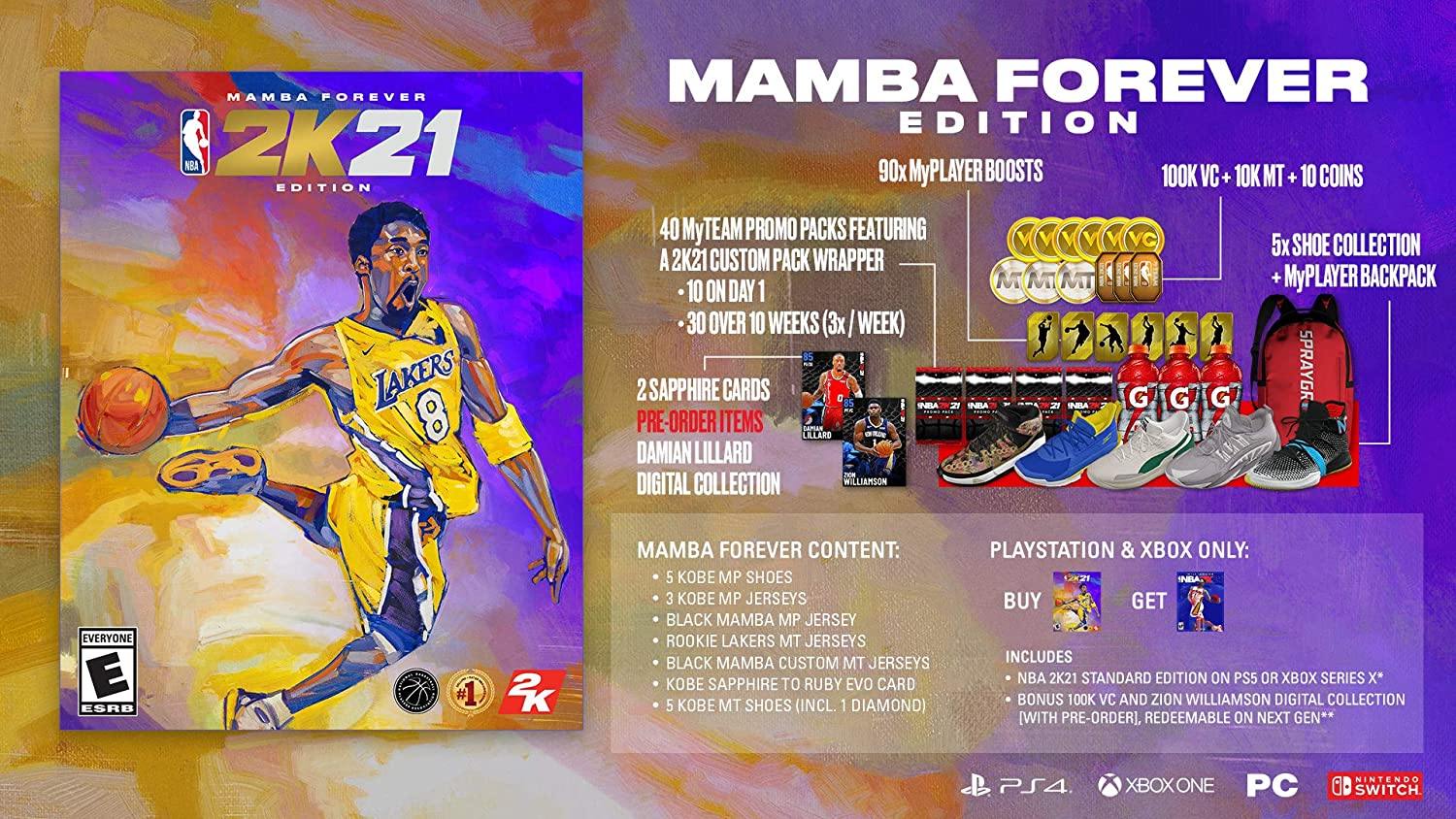 NBA 2K21 Mamba Forever Edition - PlayStation 5 Mamba Forever Edition - JOY2ESpree