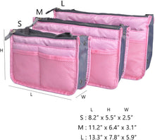 
                        
                          Load image into Gallery viewer, Vercord Purse Organizer Insert for Handbags Bag Organizers Inside Tote Pocketbook Women Nurse Nylon 13 Pockets Black Medium
                        
                      