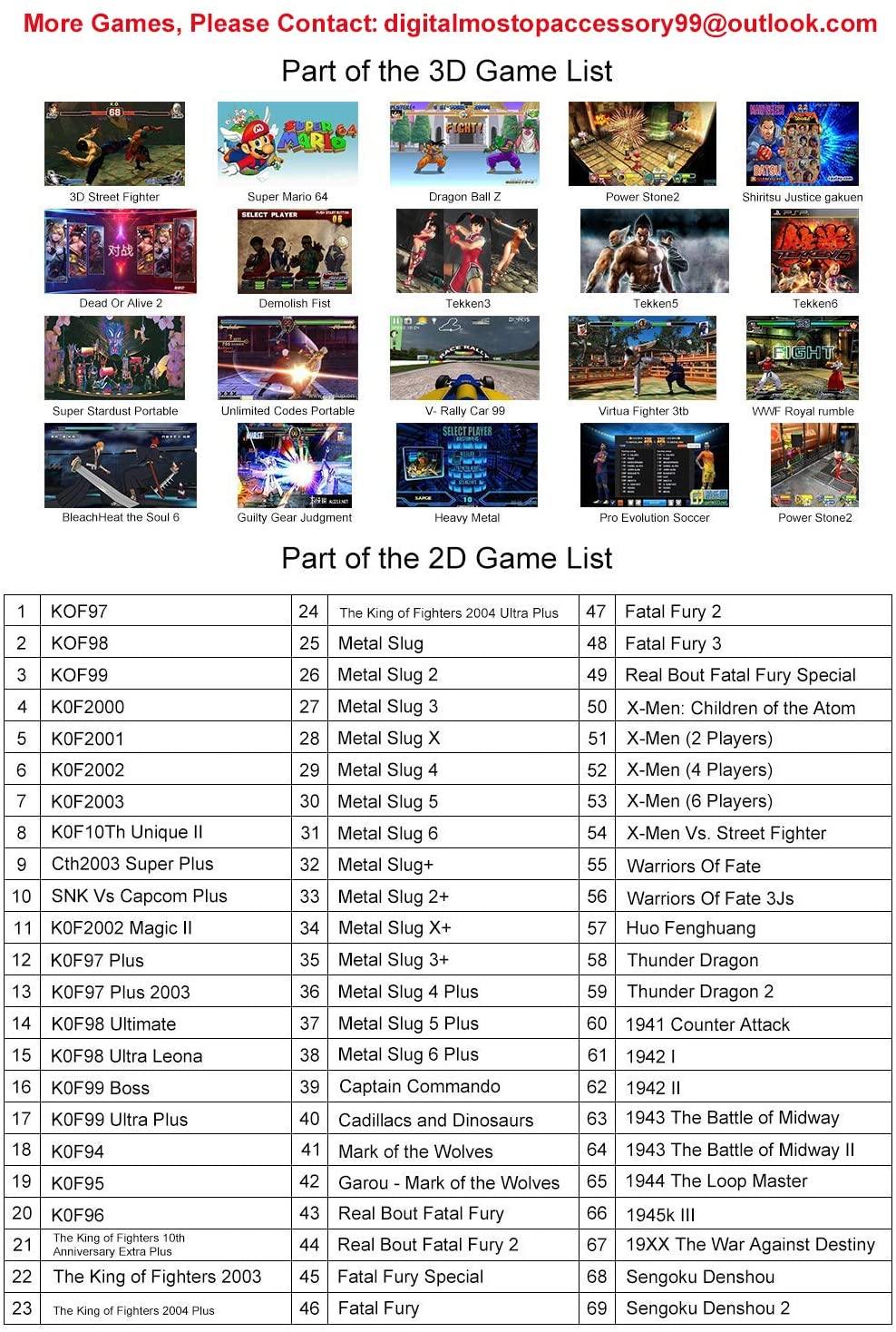 MOSTOP 3D & 2D Arcade Video Game Console 2680 Games in 1 Pandora's Box 180 3D Games 1080P HD 2 Players Arcade Machine - JOY2ESpree