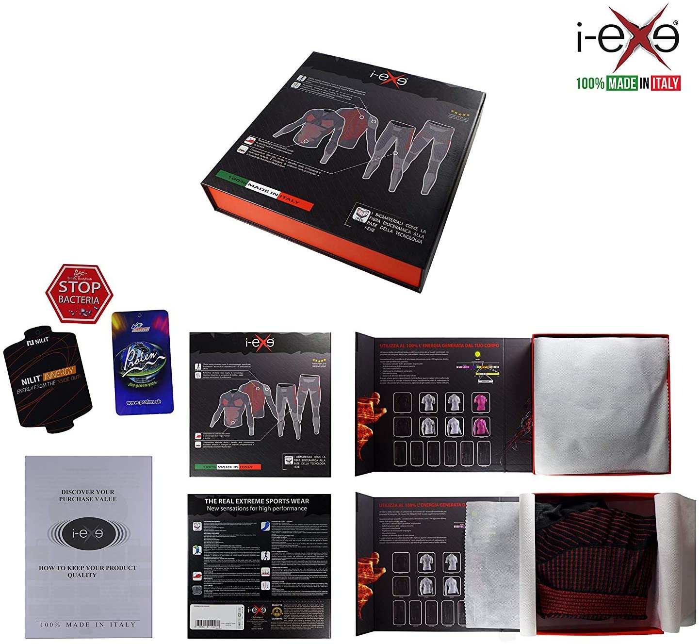 I-EXE Italy Mens Compression Cycling Bike Shirt