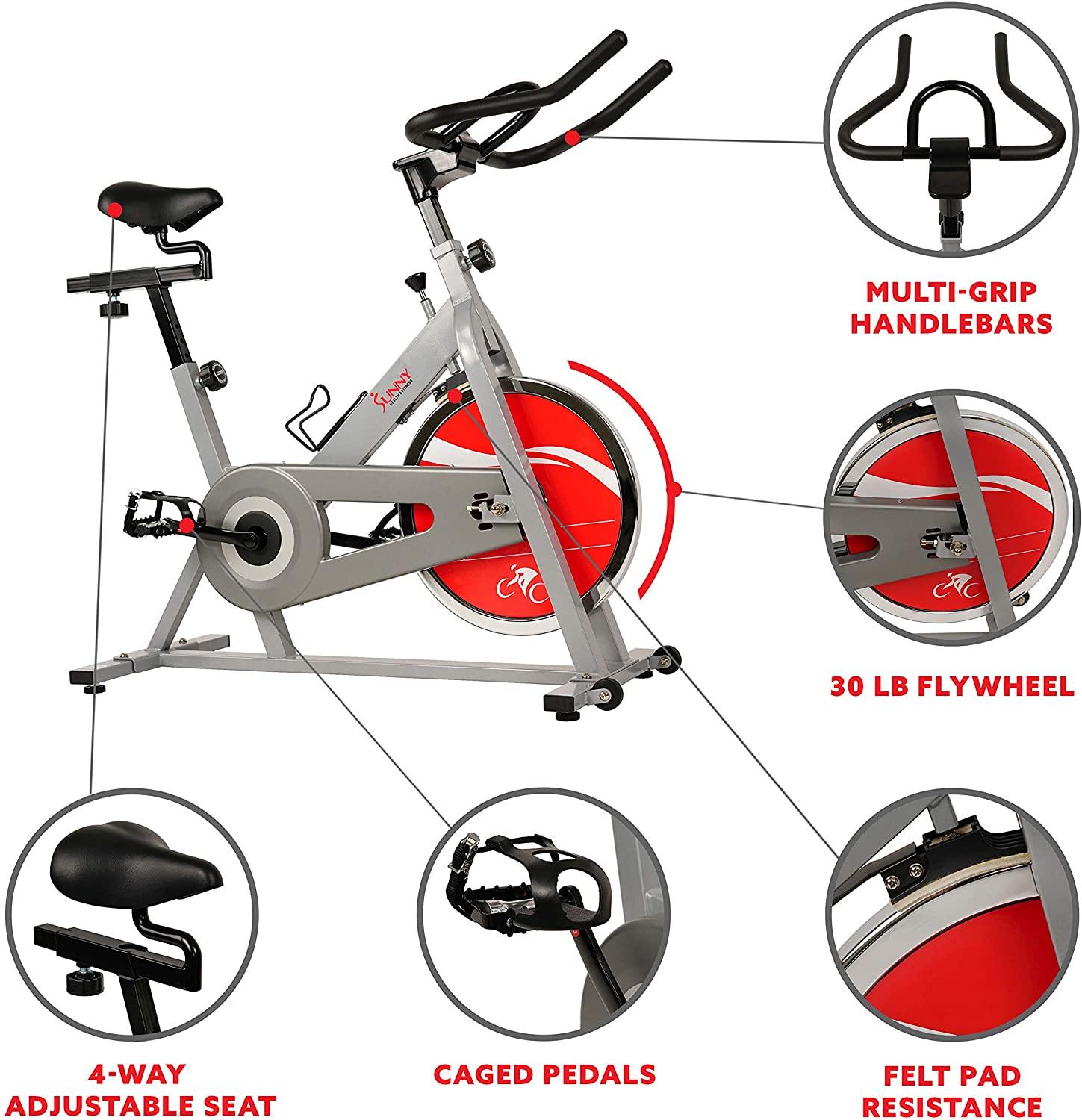Sunny Health & Fitness Stationary Indoor Cycling Exercise Bike - SF-B1001/S - JOY2ESpree