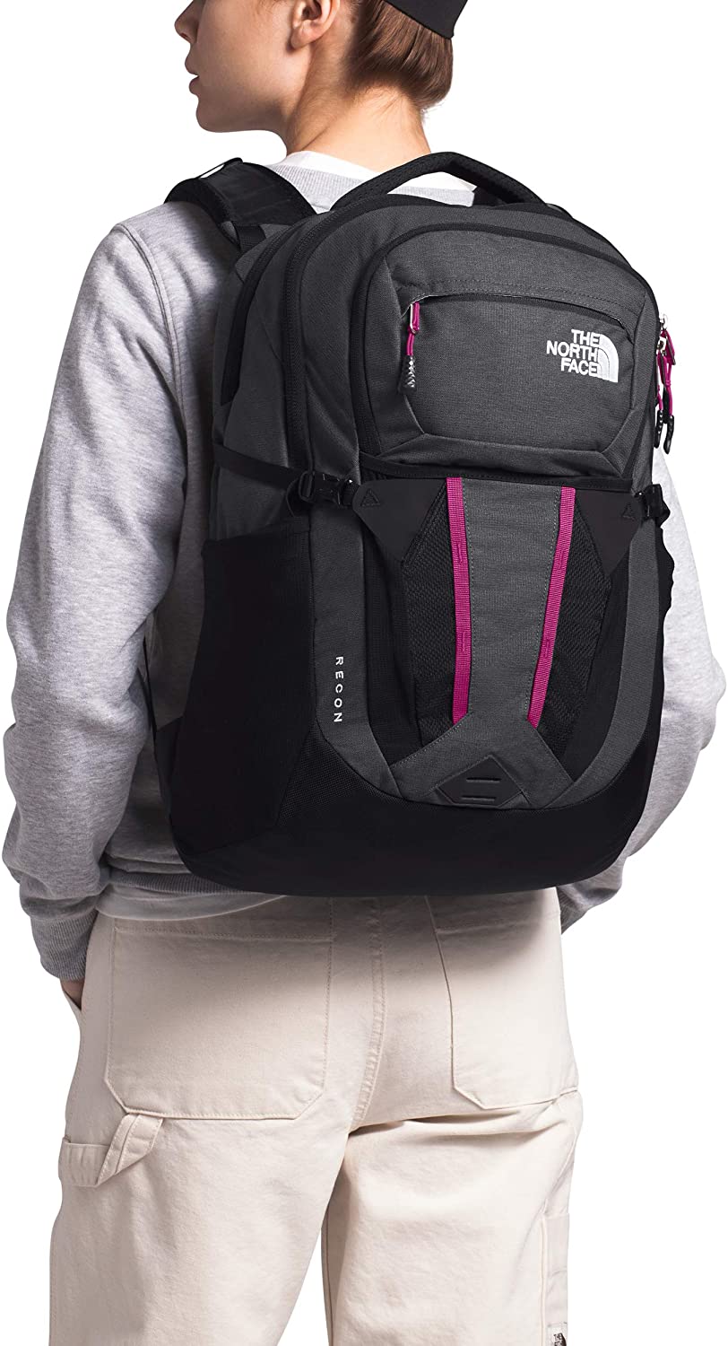 The North Face Women's Recon Backpack, TNF Black Heather/Silver Reflective, One Size