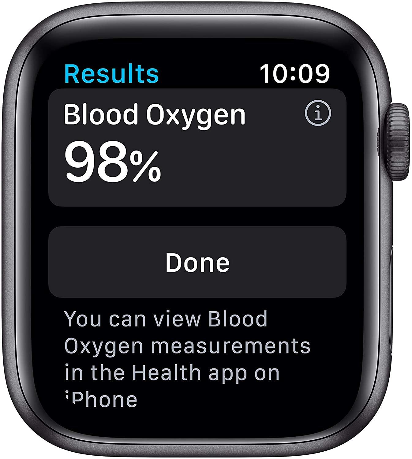 Apple Watch Series 6 (GPS, 44mm) - Space Gray Aluminum Case with Black Sport Band (Renewed) - JOY2ESpree