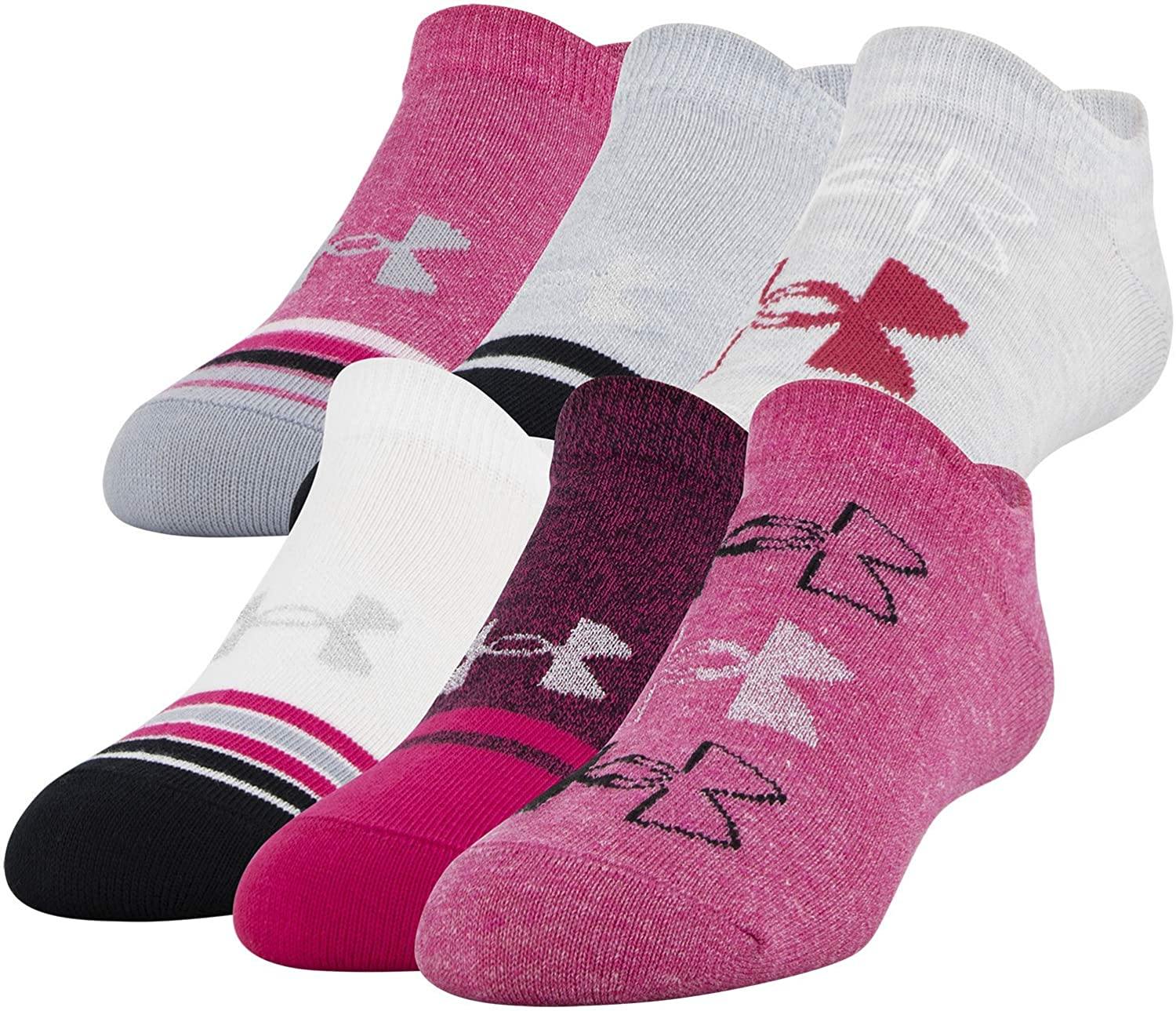 Under Armour Youth Essential 2.0 No Show Socks, 6-Pairs