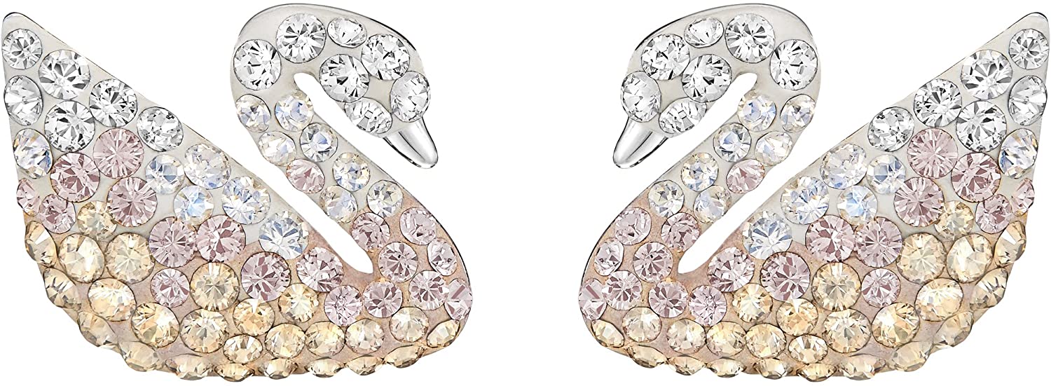SWAROVSKI Women's Iconic Swan Crystal Jewelry Collection, Rhodium Finish - JOY2ESpree