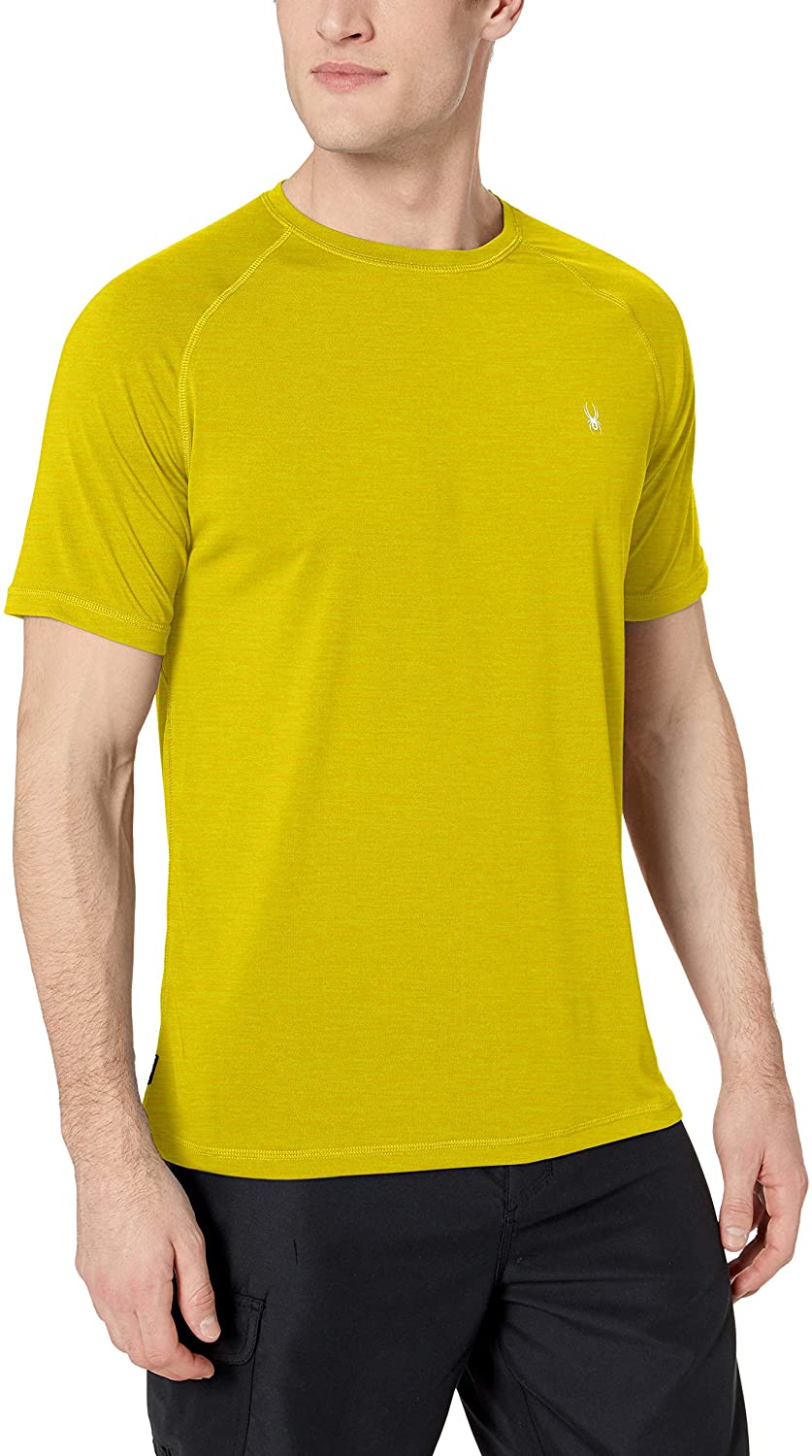 Spyder Men's Hydro Stretch Swim T-Shirt - Quick Dry Short Sleeve Rash Guard Tee