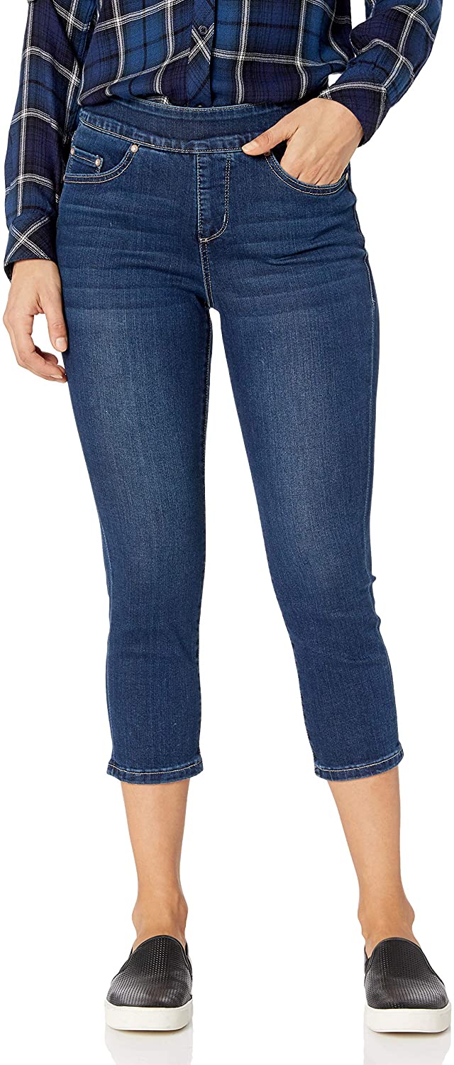 Jag Jeans Women's Petite Maya Skinny Pull on Crop Jean