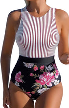 
                        
                          將圖片載入圖庫檢視器 CUPSHE Women's Striped Leafy One Piece Swimsuit
                        
                      