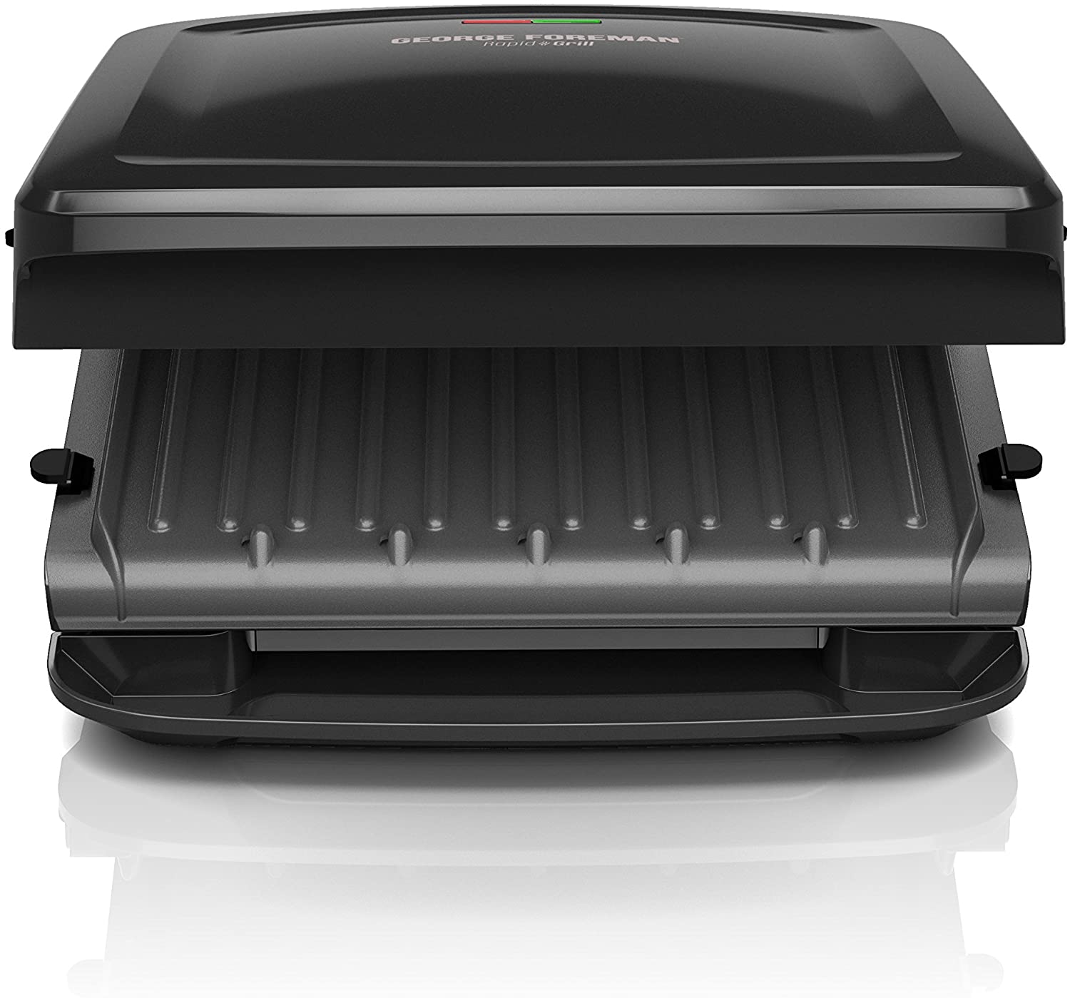 George Foreman Rapid Grill Series, 5-Serving Removable Plate Electric Indoor Grill and Panini Press, Black, RPGV3801BK - JOY2ESpree
