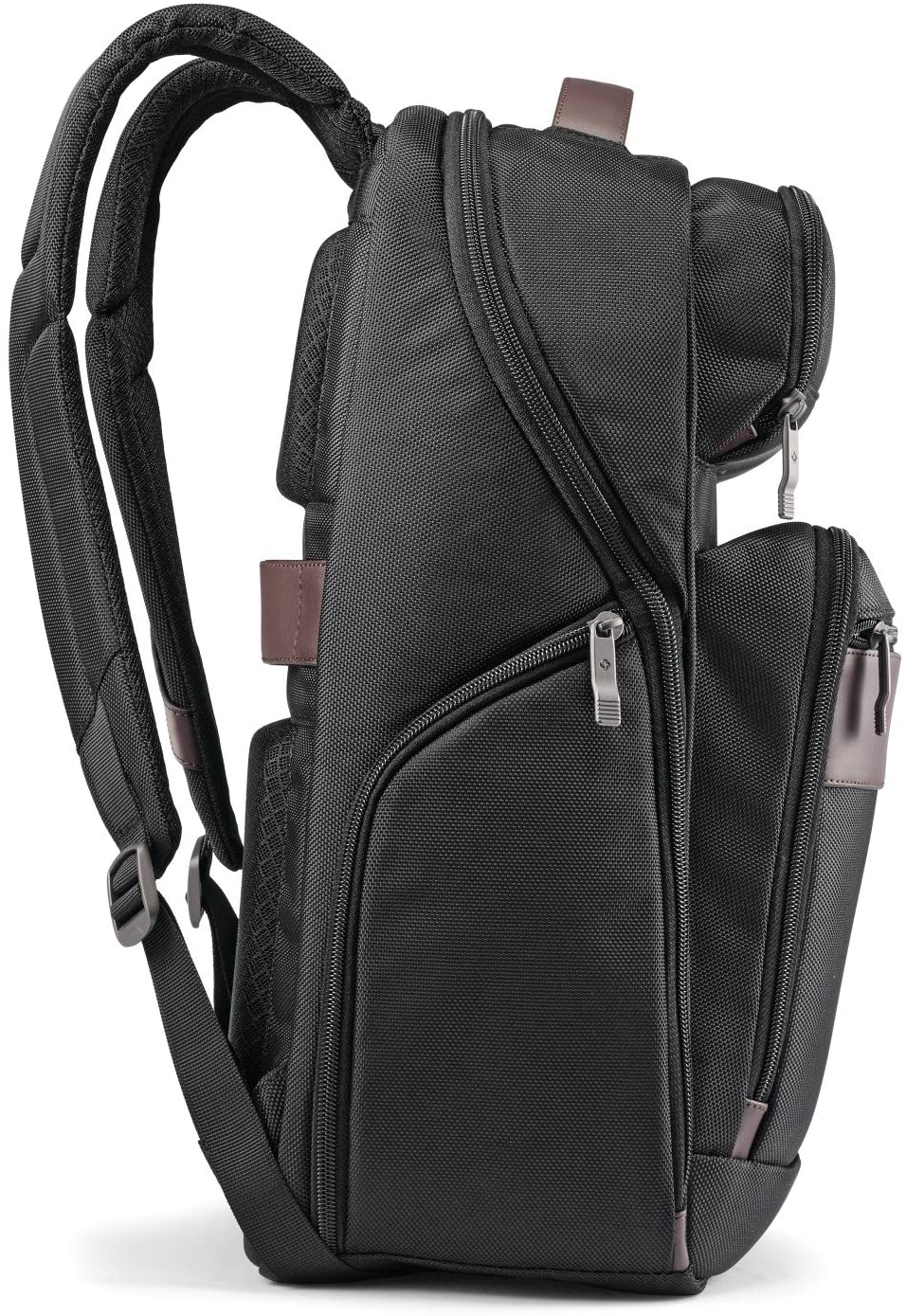Samsonite Kombi Business Backpack, Black/Brown, 17.5 x 12 x 7-Inch