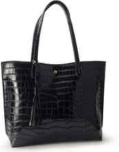 
                        
                          Load image into Gallery viewer, Minimalist Clean Cut Pebbled Faux Leather Tote Womens Shoulder Handbag
                        
                      