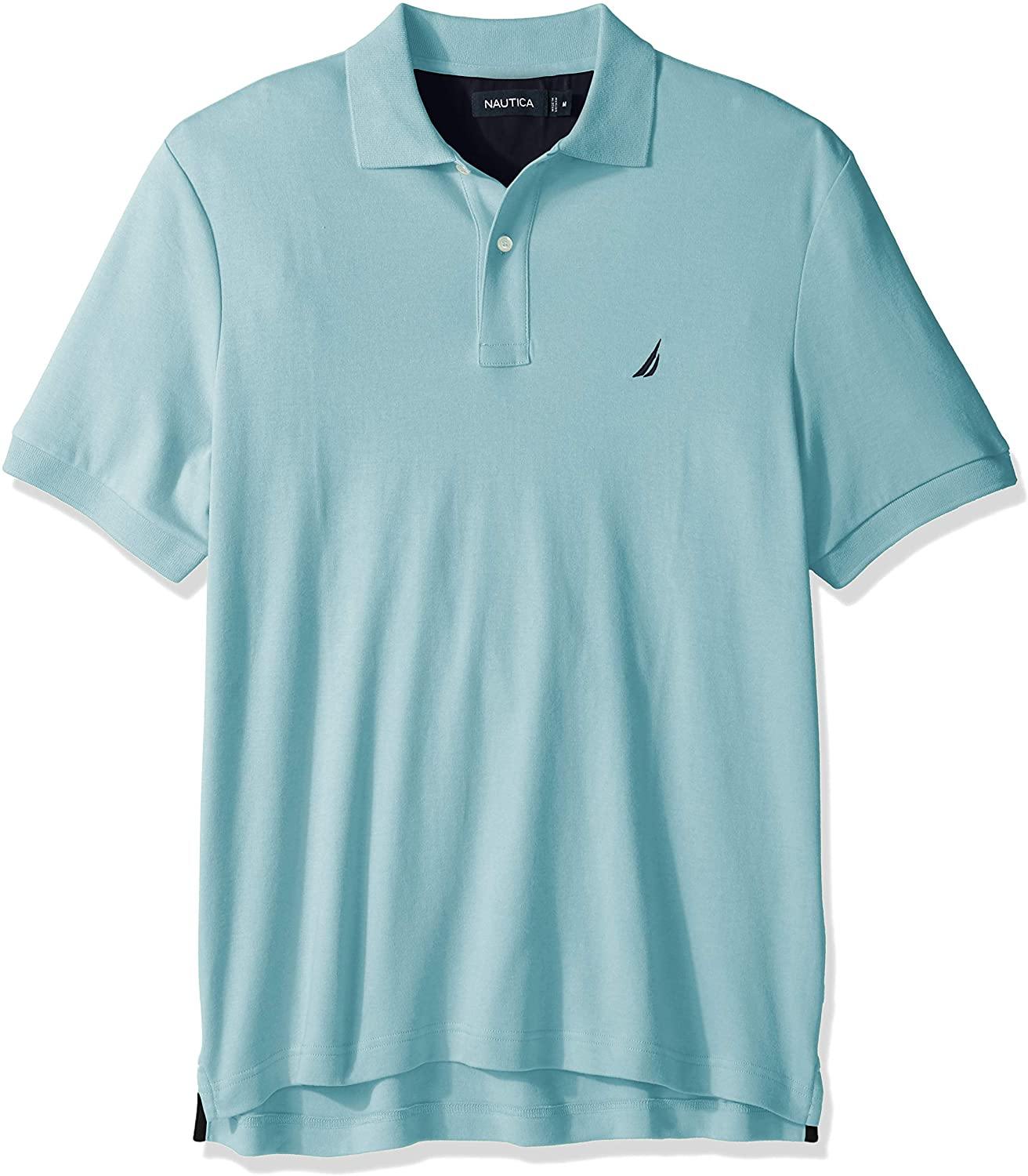 Nautica Men's Classic Fit Short Sleeve Solid Soft Cotton Polo Shirt - JOY2ESpree